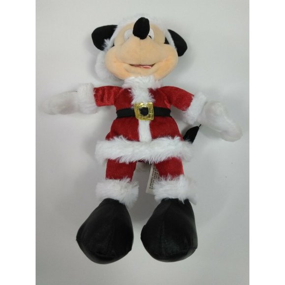 Disney Christmas Mickey Minnie Mouse Mr/Mrs Santa Claus Stuffed Plushie Toy SET - Picture 8 of 12